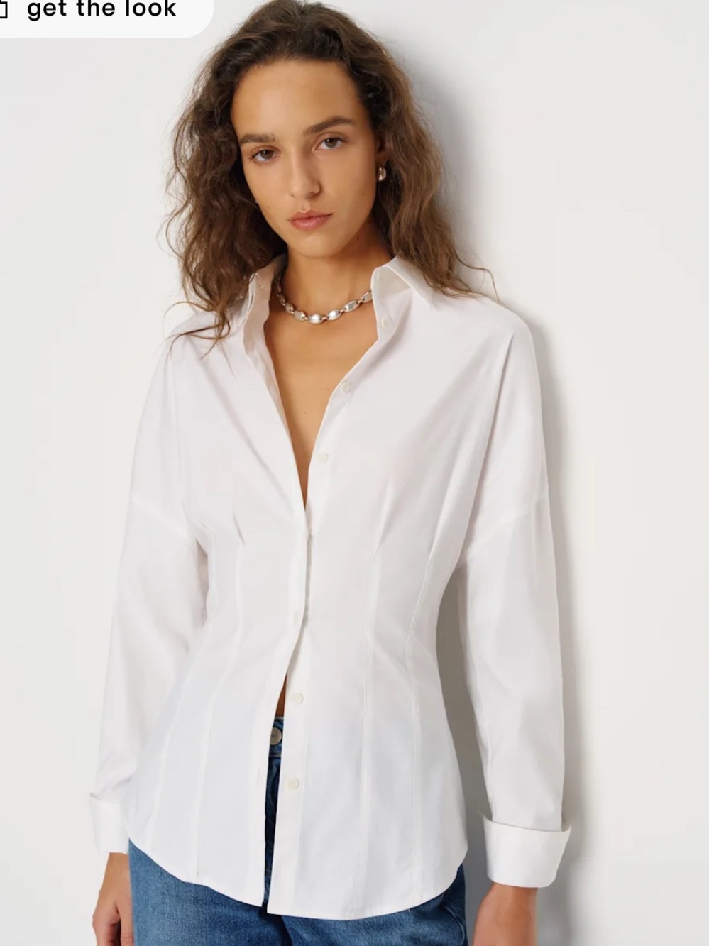 Reformation- Vanta Shirt size 4- Classic White Button-Up Women's Shirt